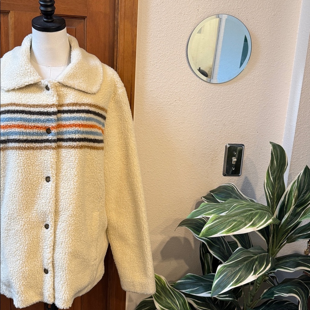 Pendleton Tan And Blue Textile Label Jacket Size … - image 6